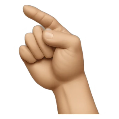 a man shouting and point his finger to the ground sticker