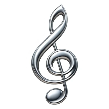 3D music icon logo note  no background sticker