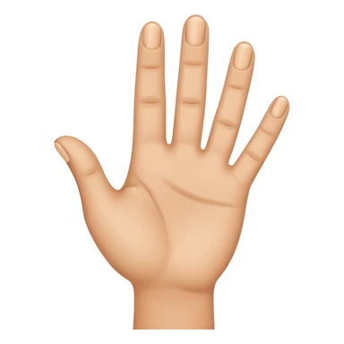 light brown hand with small finger raised sticker