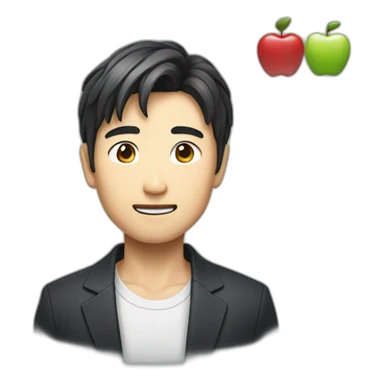 yuji itadori with apple sticker