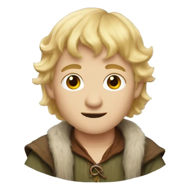 hobbit with short blonde hai sticker