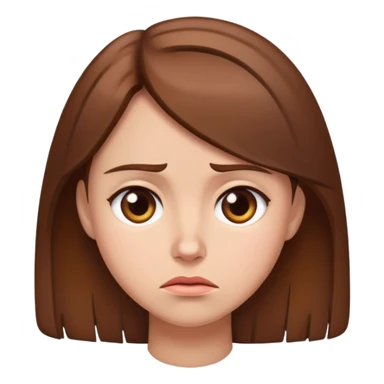 disappointed brown hair female sticker