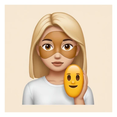 a selfcare emoji girl in facepack sticker