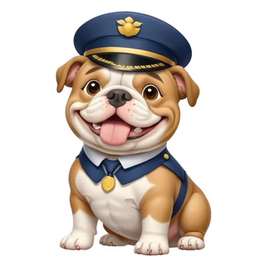 English bulldog postman sticker
