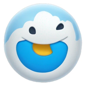 Un círculo azul con una palomita blanca en el centro sticker