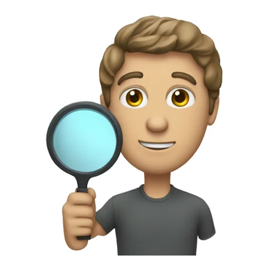 Jeff bzos holding magnifier sticker