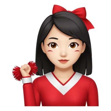 cheer leader dress, asian sticker