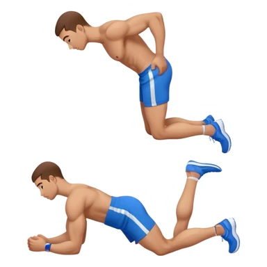 glute-bridges-exercise guy with blue shorts  sticker