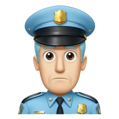 Squidward as a cop sticker