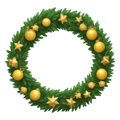 New Year's wreath sticker