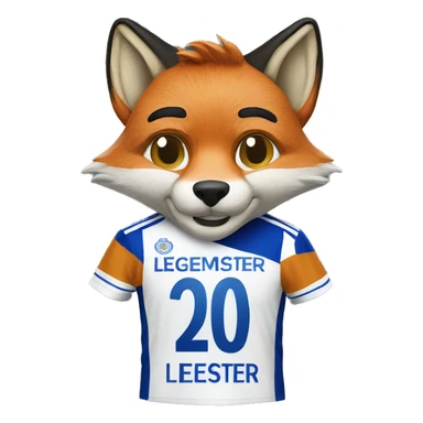 Fox wearing Leicester shirt sticker