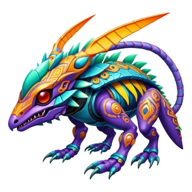  exotic tropical cyber-Protogen-Fakémon-Vernid-creature sticker