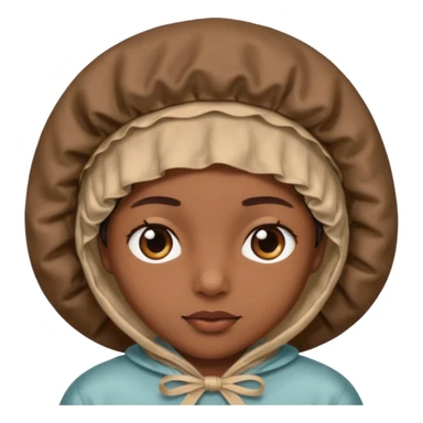  Silk sleep Bonnet emoji brown skin  sticker