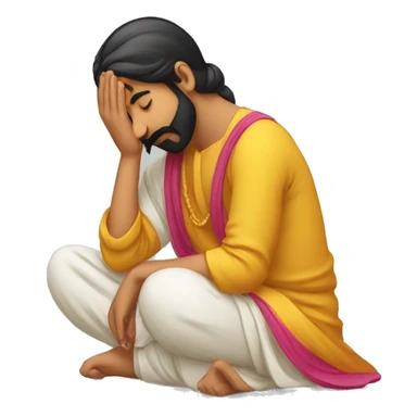 Punjabi person bowing  sticker