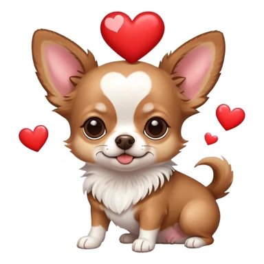 Chihuahua ￼has multiple hearts sticker