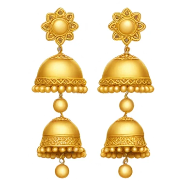 Gold jhumkas   sticker