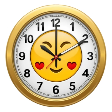 Reloj brillante sobre calendario roto sticker