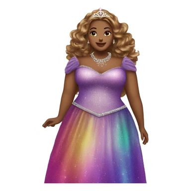two plus size women princess shimmer sparkle colorful  sticker