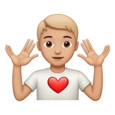 Love you heart hands sticker