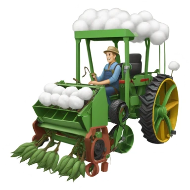 Cotton picker sticker
