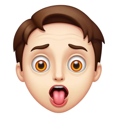 Crazy eyes tongue out sticker