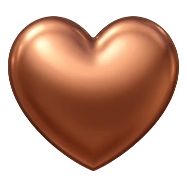 copper heart emoji sticker