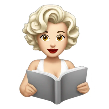 Marilyn monroe brunette using notebook sticker