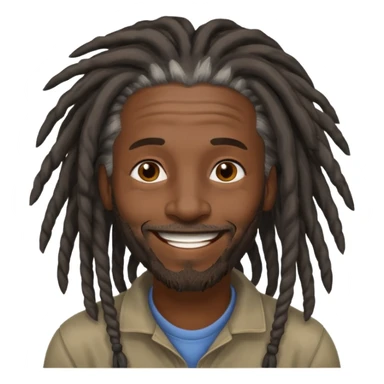 Homem negro de rasta grisalhos sticker