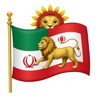 flag of Iran in period of pahlavi sticker