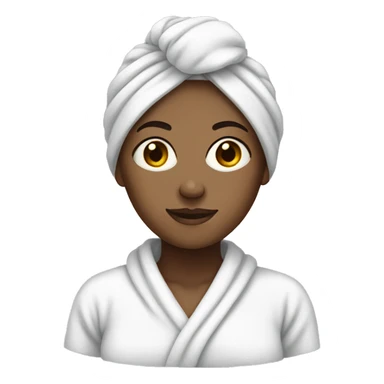 White Woman in towel sticker
