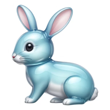 bunny made of glass sticker