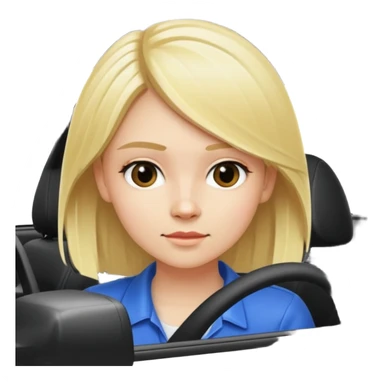 Blonde girl in Honda civic sticker