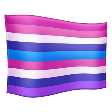 Bisexual pride flag with pink, purple, and blue horizontal stripes sticker