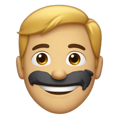 jove con pelo negro ojos azulesc con gran sonrisa sticker