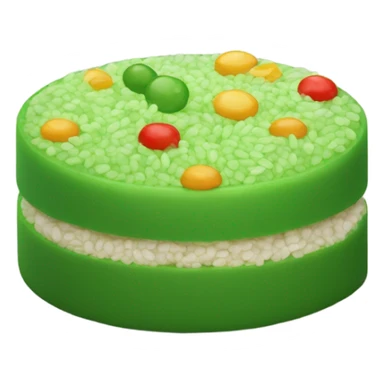 Green rice cake sticker
