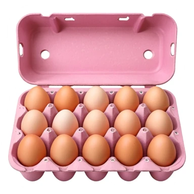 pink big egg carton sticker