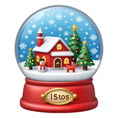 snow globe cristmas sticker