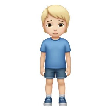 sad child full body sticker