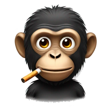 Monky with cigarette sticker