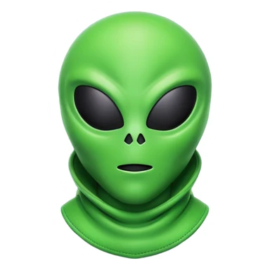 Alien emoji with ski mask sticker