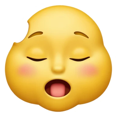 default emoji face with eyes closed, biting lower lip sticker