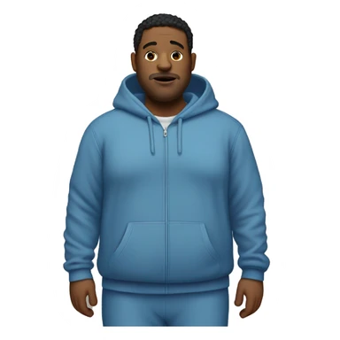 fat man in dirty blue sweatsuit sticker