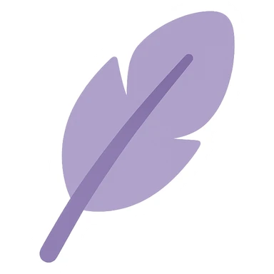 A dull purple feather sticker