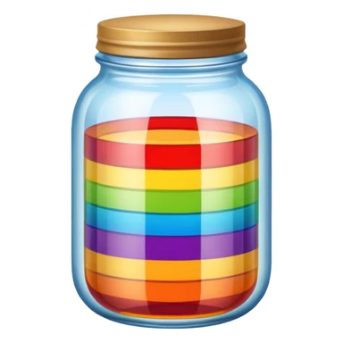 Rainbow Layered Jar	SRetro Ribbon Jar sticker