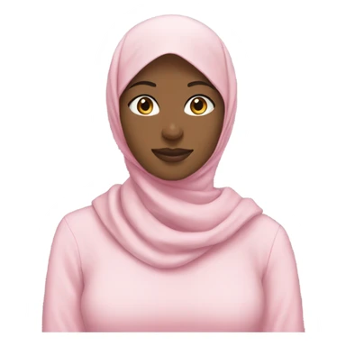 White Hijabi pink outfit sticker