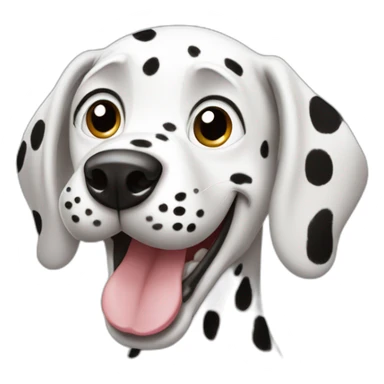 Happy dalmatian face sticker