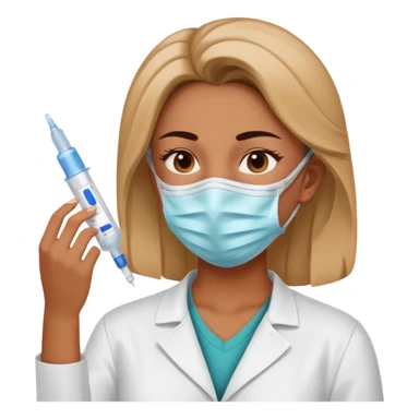 woman vaccine sticker