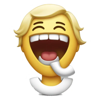 Phone in the mouth sticker