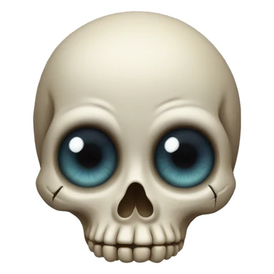 Detailed skull with human eyes sticker