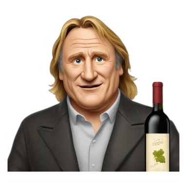 Gérard Depardieu wine sticker